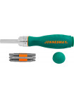DR0107S JONNESWAY Отверточная рукоятка трещоточная с набором бит 7 предметов