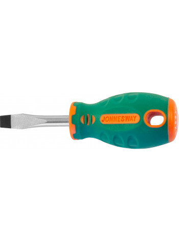 D71S638 JONNESWAY Отвертка стержневая шлицевая ANTI-SLIP GRIP, SL6.5х38 мм
