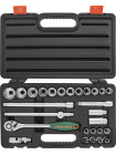 S68H4127S JONNESWAY Набор головок торцевых Super Tech 1/2"DR с аксессуарами, 27 предметов