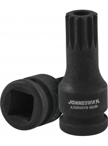 AI050079 JONNESWAY Насадка М16 tamperproof 1/2''DR для сливных пробок картеров агрегатов трансмиссий а/м VAG