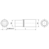 FS11215 Thorvik Головка торцевая глубокая 1/2" 15 мм