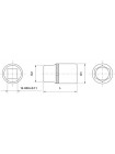 FS01221 Thorvik Головка торцевая 1/2" 21 мм