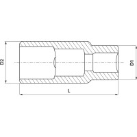 SPS1216 Thorvik Головка торцевая свечная 1/2" 16 мм