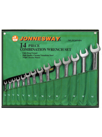 W26414S JONNESWAY Набор комбинированных ключей дюймовых 3/8"-1-1/4", 14 предметов