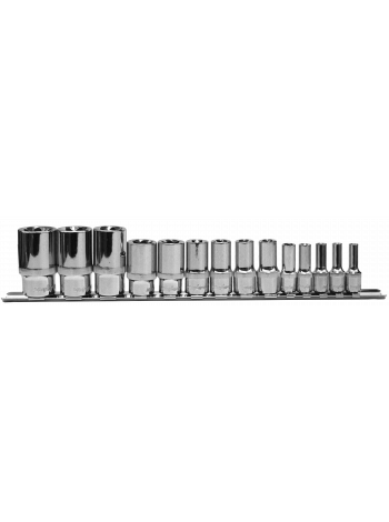 910714 Ombra Набор головок торцевых глубоких 1/4", 3/8", 1/2" на держателе, внешний TORX, E4-E24, 14 предметов