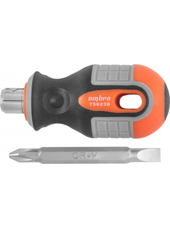 756238 Ombra Отвертка стержневая двусторонняя ROUND GRIP, РН2,SL6x38 мм