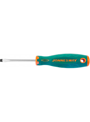 D71S575 JONNESWAY Отвертка стержневая шлицевая ANTI-SLIP GRIP, SL5.5х75 мм