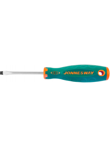 D71S575 JONNESWAY Отвертка стержневая шлицевая ANTI-SLIP GRIP, SL5.5х75 мм