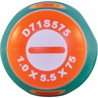 D71S575 JONNESWAY Отвертка стержневая шлицевая ANTI-SLIP GRIP, SL5.5х75 мм