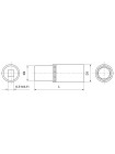 FS11408 Thorvik Головка торцевая глубокая 1/4" 8 мм