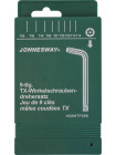 H08MTP09S JONNESWAY Комплект угловых ключей Torx с центрированным штифтом Т10-Т50, S2 материал, 9 предметов