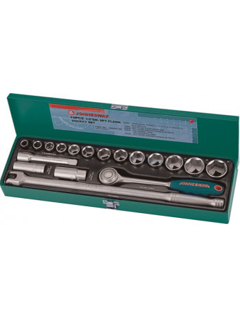 S04H419S JONNESWAY Набор головок торцевых 1/2"DR 11-32 мм., с аксессуарами, 18 предметов