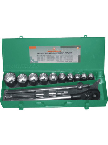 S04H6415S JONNESWAY Набор головок торцевых дюймовых 3/4" 7/8"-2", с аксессуарами, 14 предметов