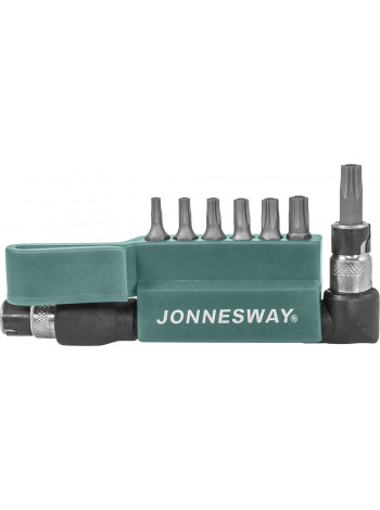 S08H2ST8S JONNESWAY Комплект вставок-бит 1/4"DR TORX® с центрированным штифтом, T10H-T40H, 8 предметов