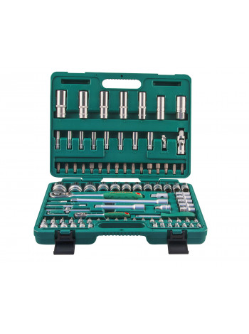 S04H52494S JONNESWAY Набор торцевых головок 1/4"DR 4-14 мм и 1/2"DR 10-32 мм, 94 предмета