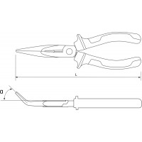 BNP0150 Thorvik Длинногубцы изогнутые 150 мм