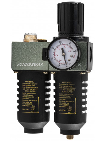 JAZ-6704 JONNESWAY Модульная группа для пневмолинии (фильтр, смаз., рег. дав.) 3/8", 5-50 микрон