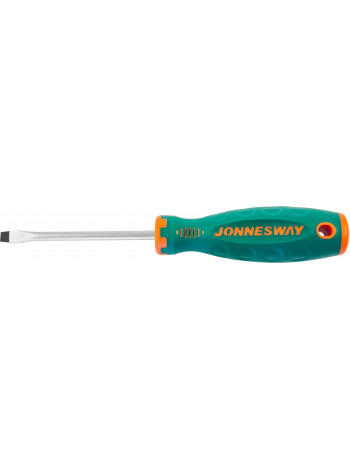 D71S6100 JONNESWAY Отвертка стержневая шлицевая ANTI-SLIP GRIP, SL6.5х100 мм