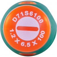 D71S6100 JONNESWAY Отвертка стержневая шлицевая ANTI-SLIP GRIP, SL6.5х100 мм