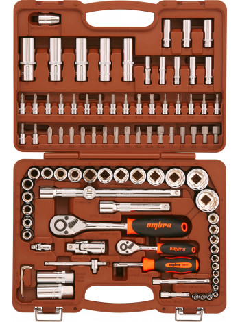 OMT94S12 Ombra Набор инструмента универсальный 1/4", 1/2" с головками торцевыми 12-гранными 1/2" 94 предмета