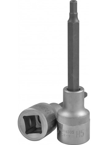 S09H4306 JONNESWAY Торцевая головка 1/2"DR с шестигранной вставкой Hex 6 мм, L-100 мм