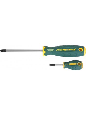 D71Z238 JONNESWAY Отвертка "ANTI-SLIP GRIP" Pozidriv ® PZ2 6x38x94 мм.